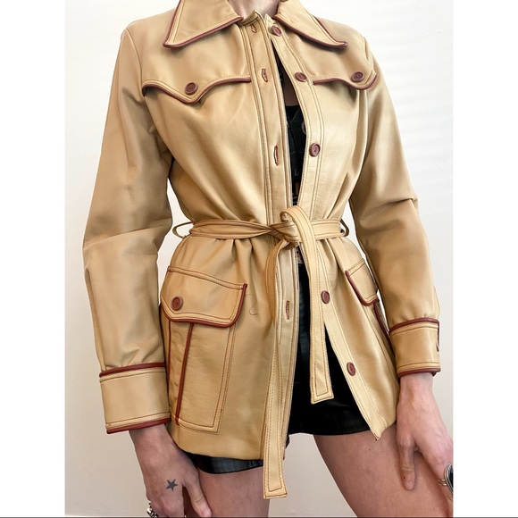 Vintage Jackets & Blazers - Vintage Vinyl Leather Jacket